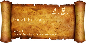 Luczi Eszter névjegykártya