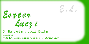 eszter luczi business card